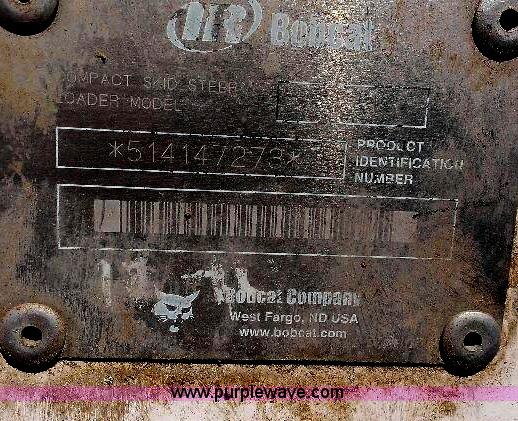 image for item G6358 2000 Bobcat 873 skid steer