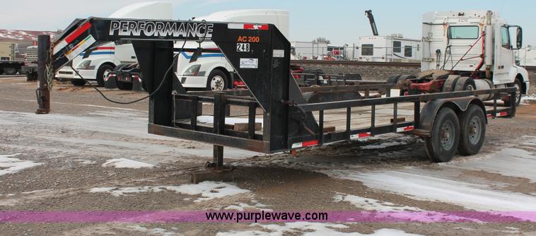 image for item H8362 2008 Parker Performance tandem axle gooseneck trailer
