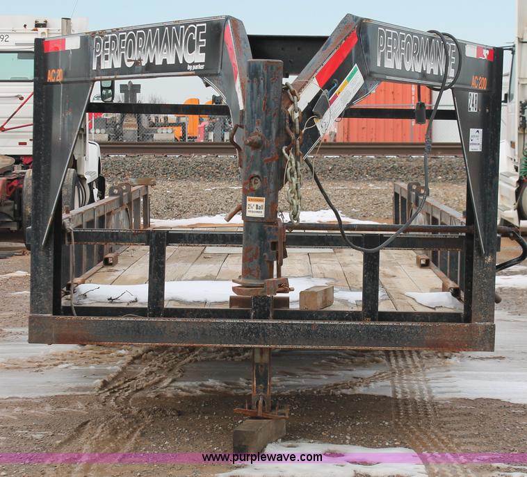 image for item H8362 2008 Parker Performance tandem axle gooseneck trailer