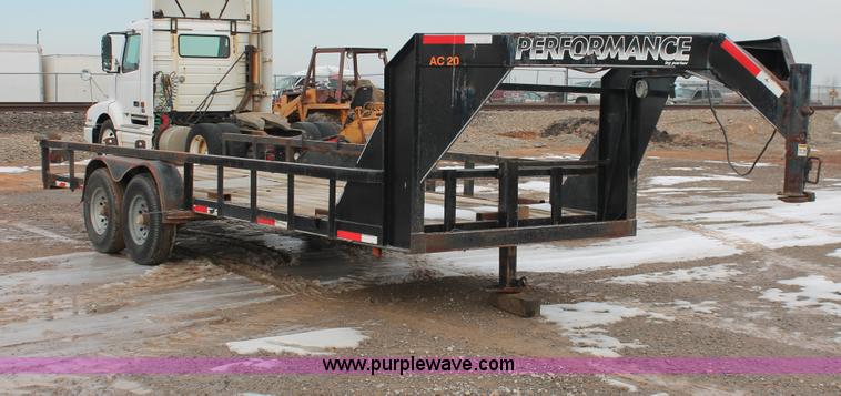 image for item H8362 2008 Parker Performance tandem axle gooseneck trailer