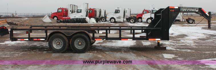 image for item H8362 2008 Parker Performance tandem axle gooseneck trailer