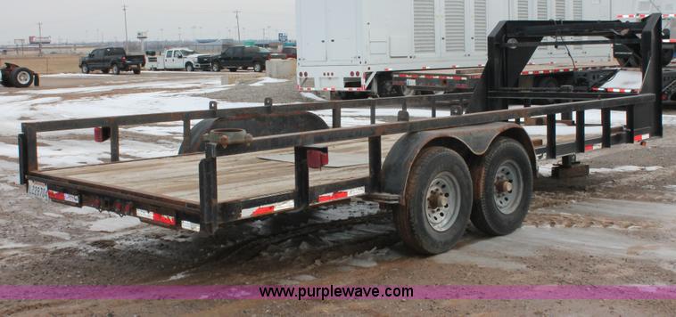 image for item H8362 2008 Parker Performance tandem axle gooseneck trailer
