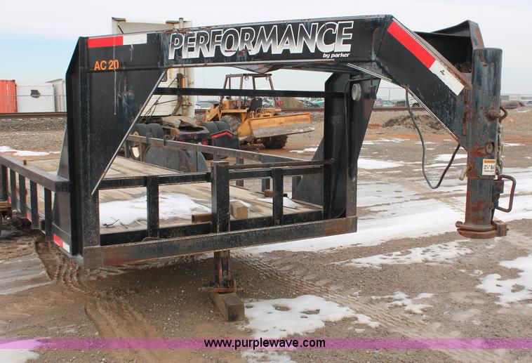 image for item H8362 2008 Parker Performance tandem axle gooseneck trailer