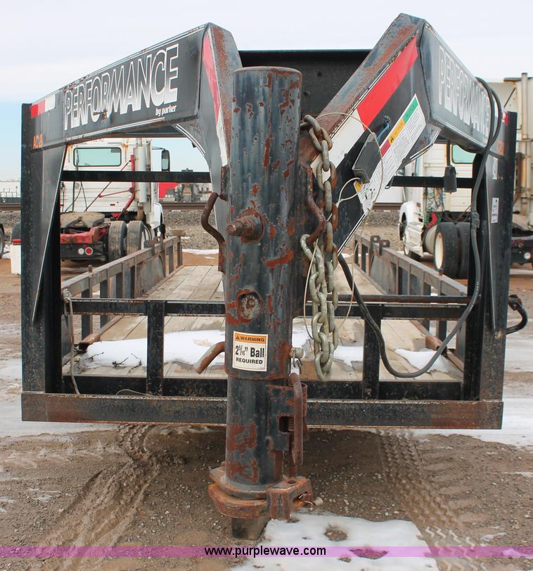 image for item H8362 2008 Parker Performance tandem axle gooseneck trailer