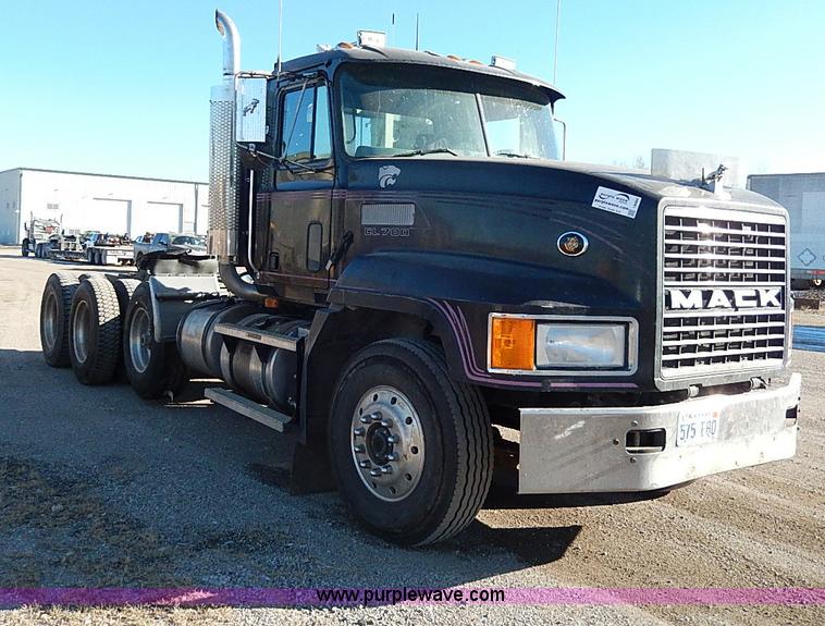image for item I9484 1997 Mack CL713 triple axle semi truck
