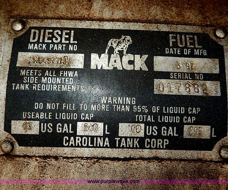 image for item I9484 1997 Mack CL713 triple axle semi truck