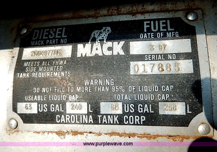 image for item I9484 1997 Mack CL713 triple axle semi truck