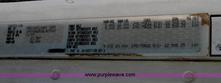 image for item C3634 1998 Freightliner Century Class semi truck