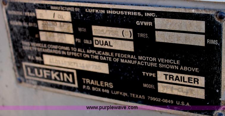 image for item C3636 2001 Lufkin TFV-CLST dry van trailer