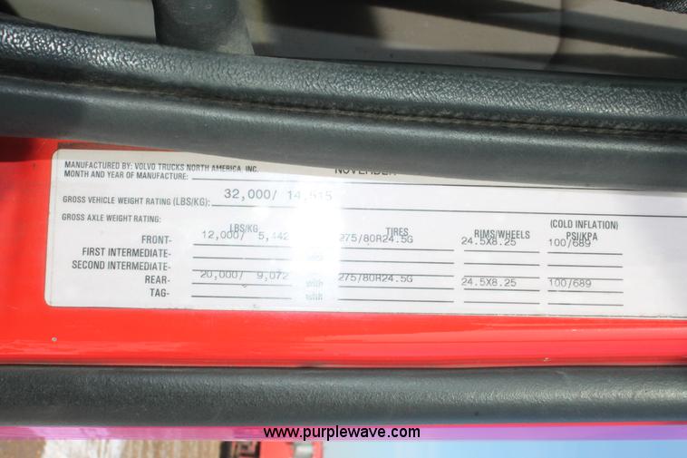 image for item H8364 2000 Volvo VNL semi truck