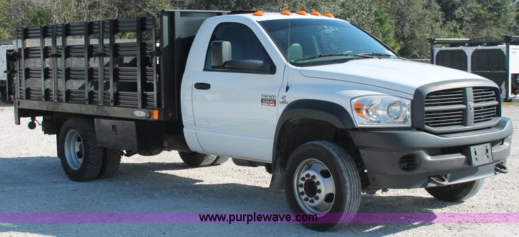 image for item H8303 2008 Dodge Ram 5500 HD stake bed truck