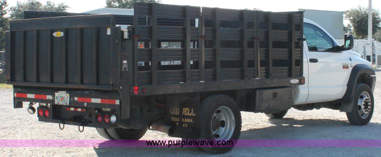 image for item H8303 2008 Dodge Ram 5500 HD stake bed truck