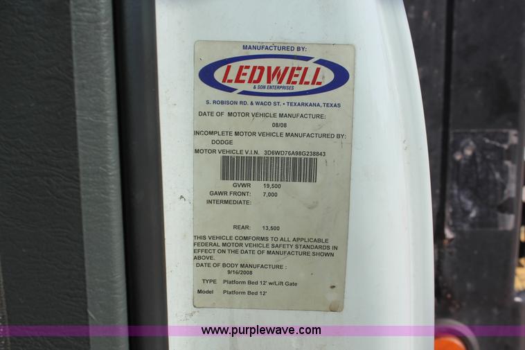 image for item H8303 2008 Dodge Ram 5500 HD stake bed truck