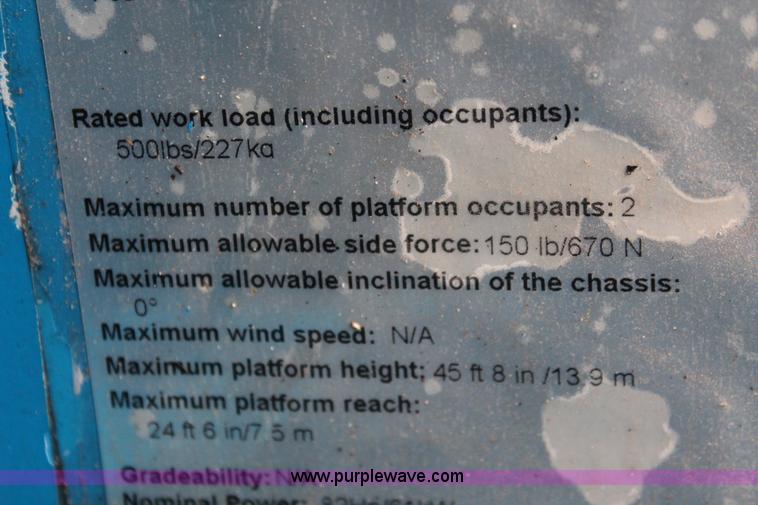 image for item H8305 2003 Genie Z45/25 articulating boom lift