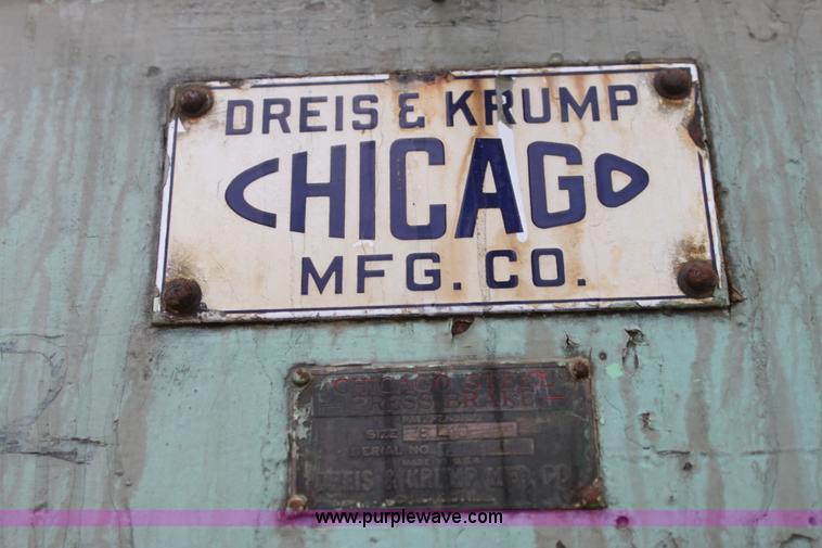 image for item AE9090 Dreis & Krump Chicago steel press brake
