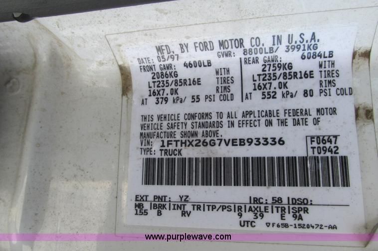 image for item E5237 1997 Ford F250 SuperCab pickup truck