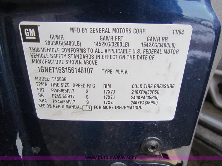 image for item G4471 2005 Chevrolet Trailblazer LS SUV