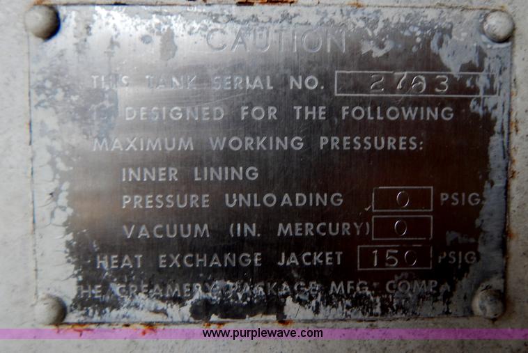 image for item H3841 Jacketed 6,000 gallon stainless steel tank