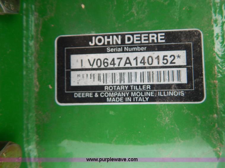 image for item H3875 John Deere 647 rotary tiller