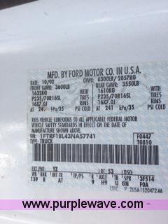 image for item H7780 2003 Ford F150 XL pickup truck