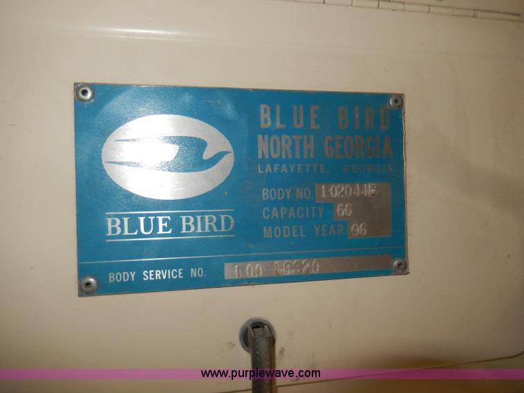 image for item H9584 1996 Blue Bird school bus