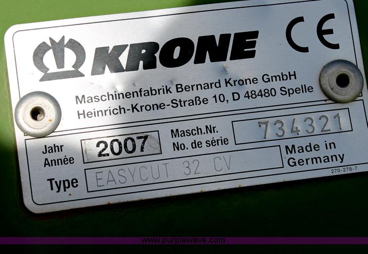 image for item C3669 2007 Krone Easy Cut 9140 CV and Easy Cut 32 CV mowers