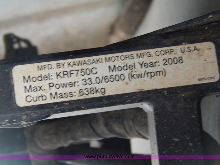 image for item F5497 2008 Kawasaki Teryx 750 utility vehicle