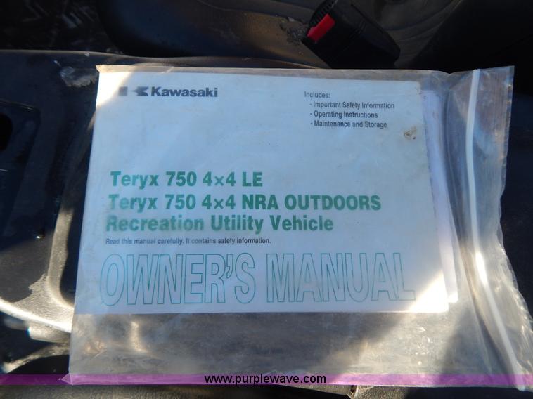 image for item F5497 2008 Kawasaki Teryx 750 utility vehicle