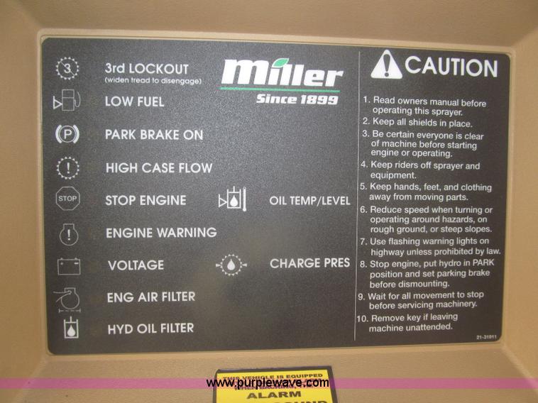 image for item F7219 2011 Miller Nitro N2XP self-propelled sprayer