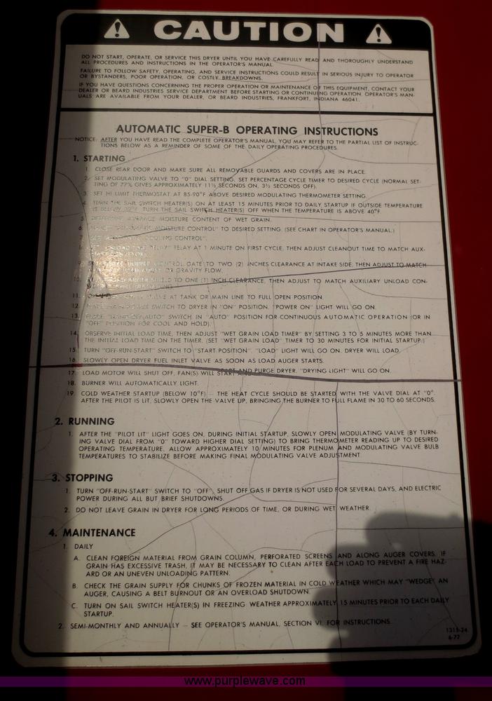 image for item F8079 Super B grain dryer