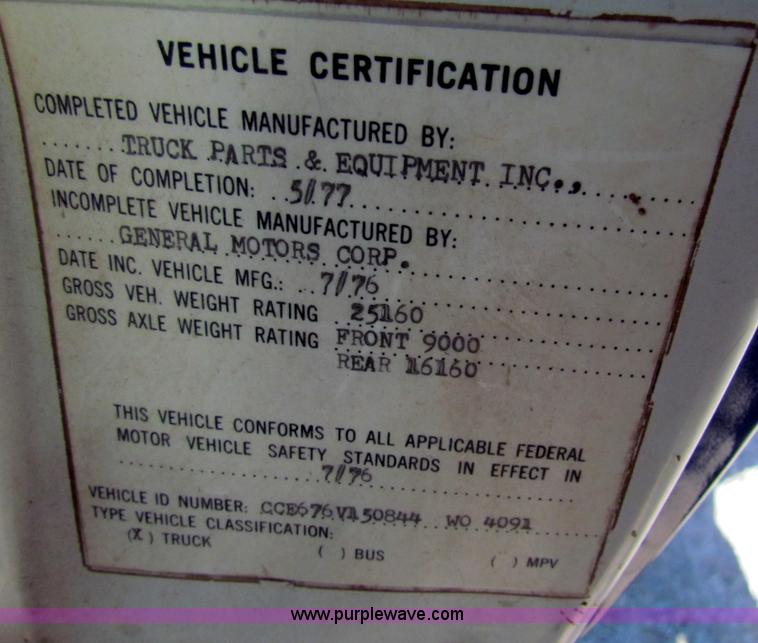 image for item G4461 1976 Chevrolet C65 grain truck