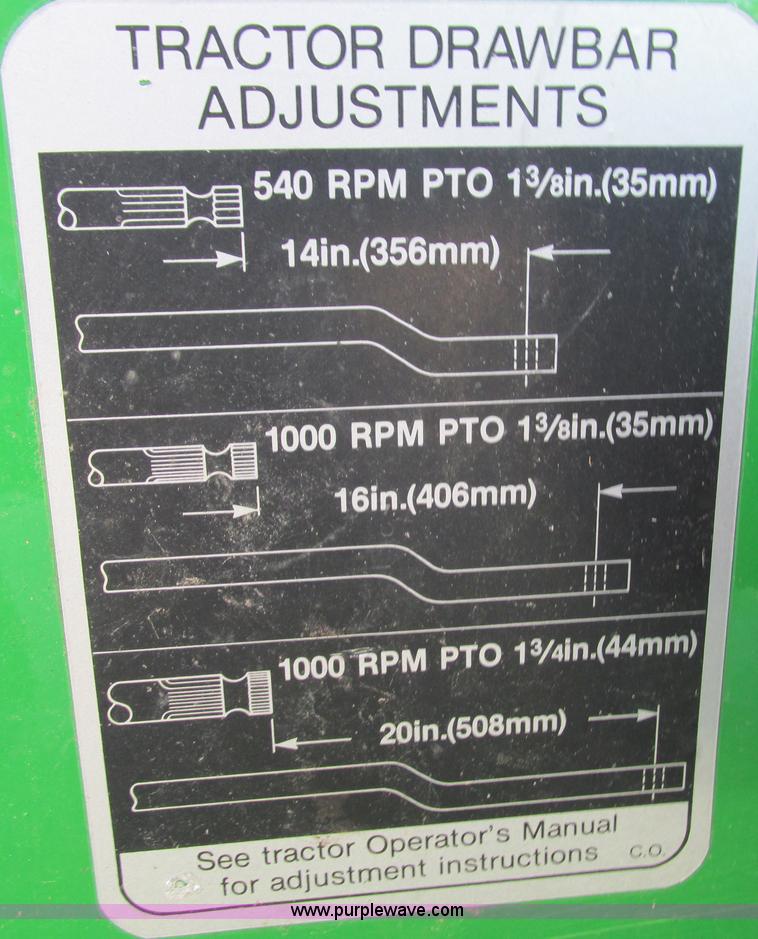 image for item H3827 2009 John Deere CX15 batwing mower