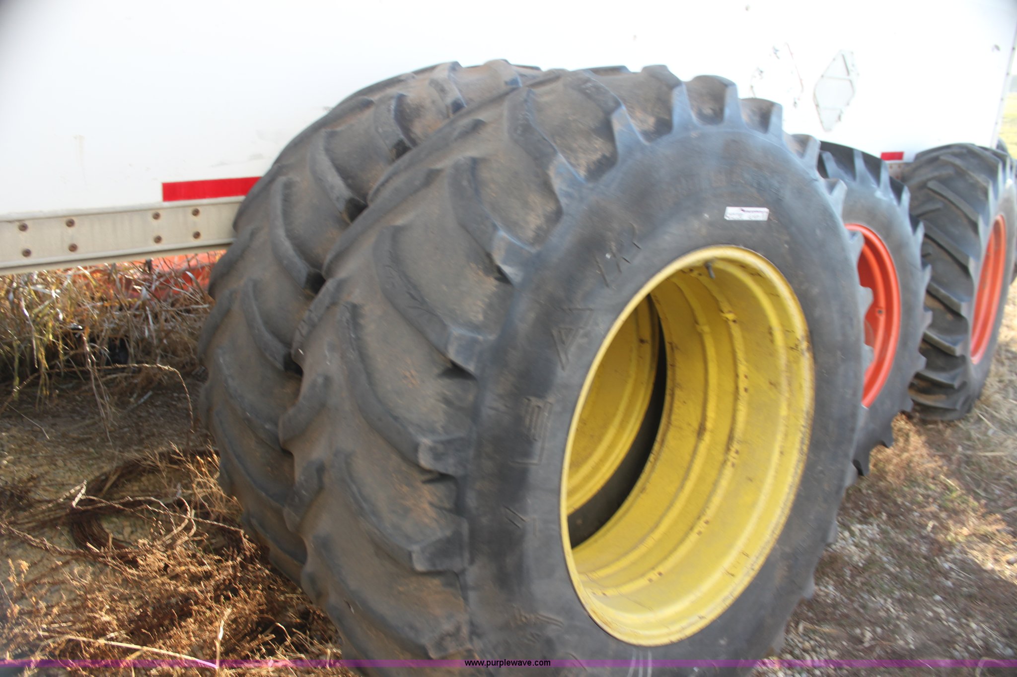 (2) Goodyear 20.834 tractor tires in Udall, KS Item AE9078 sold