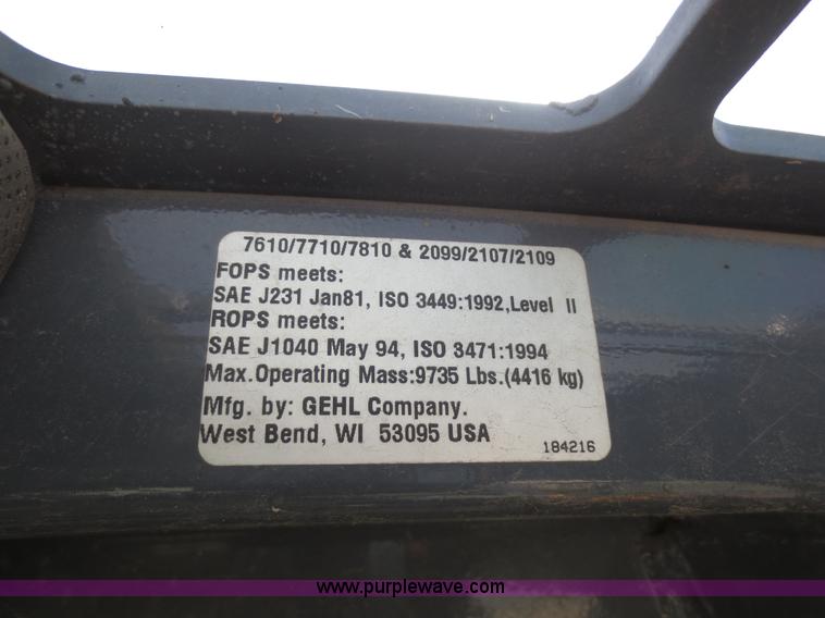image for item F8073 2005 Gehl 7810 Turbo skid steer