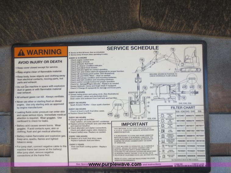 image for item F8129 2011 Bobcat E42 compact excavator