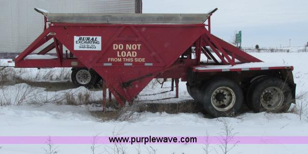 image for item G8905 1960 V-bottom belly dump tandem axle trailer