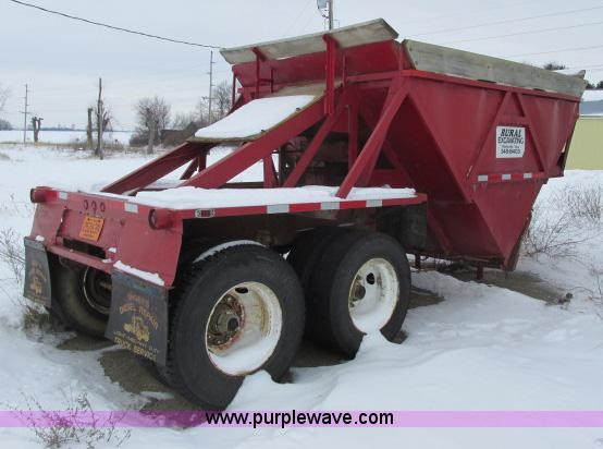 image for item G8905 1960 V-bottom belly dump tandem axle trailer