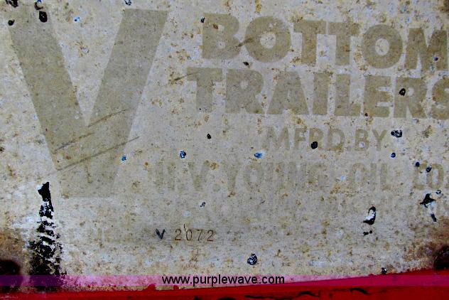 image for item G8905 1960 V-bottom belly dump tandem axle trailer