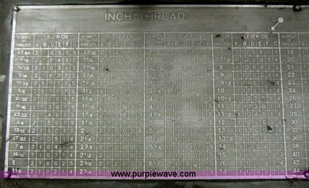 image for item G8911 Meuser & Company 8257 lathe threading machine