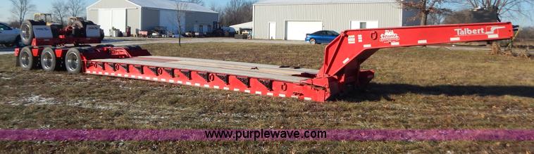 image for item H3920 1999 Talbert triple axle lowboy trailer with stinger