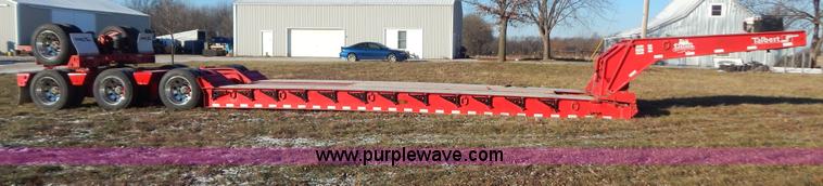 image for item H3920 1999 Talbert triple axle lowboy trailer with stinger