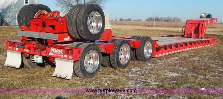 image for item H3920 1999 Talbert triple axle lowboy trailer with stinger