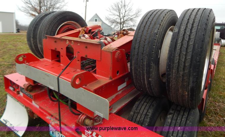 image for item H3920 1999 Talbert triple axle lowboy trailer with stinger