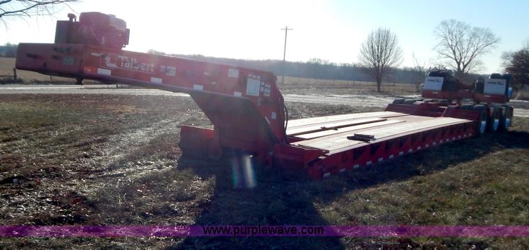 image for item H3920 1999 Talbert triple axle lowboy trailer with stinger