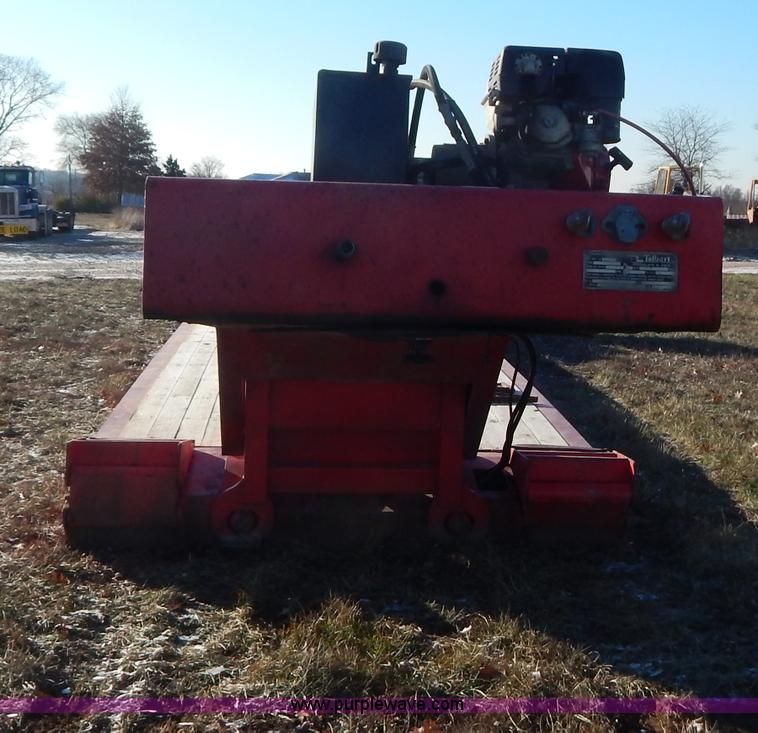 image for item H3920 1999 Talbert triple axle lowboy trailer with stinger