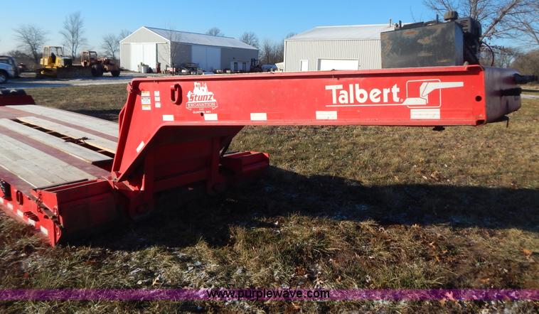 image for item H3920 1999 Talbert triple axle lowboy trailer with stinger