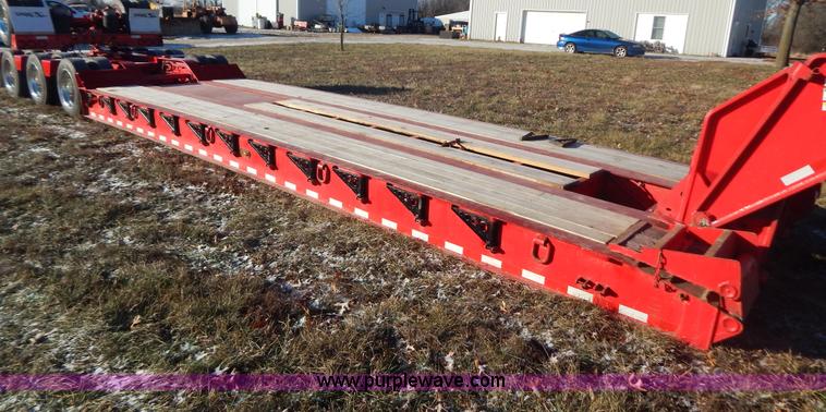 image for item H3920 1999 Talbert triple axle lowboy trailer with stinger