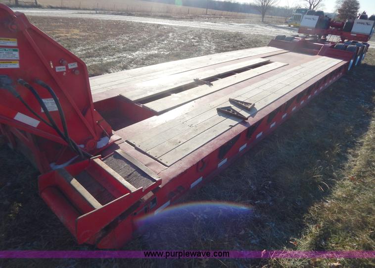 image for item H3920 1999 Talbert triple axle lowboy trailer with stinger