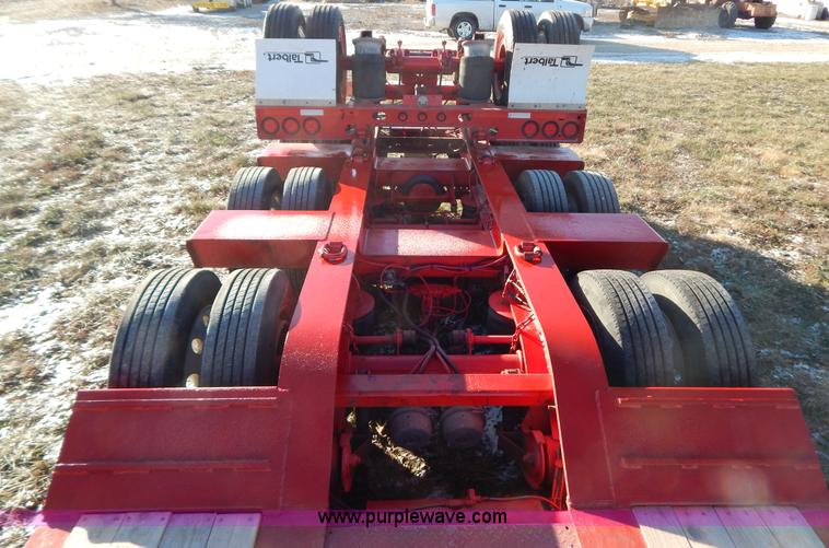 image for item H3920 1999 Talbert triple axle lowboy trailer with stinger