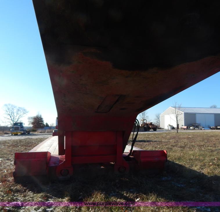 image for item H3920 1999 Talbert triple axle lowboy trailer with stinger